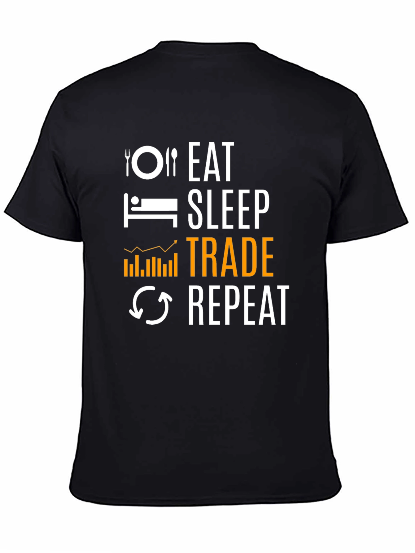 Eat Sleep Trade Repeat Black T-Shirt