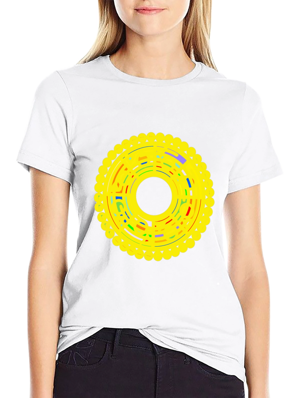 Graphic Print Crew Neck Tee