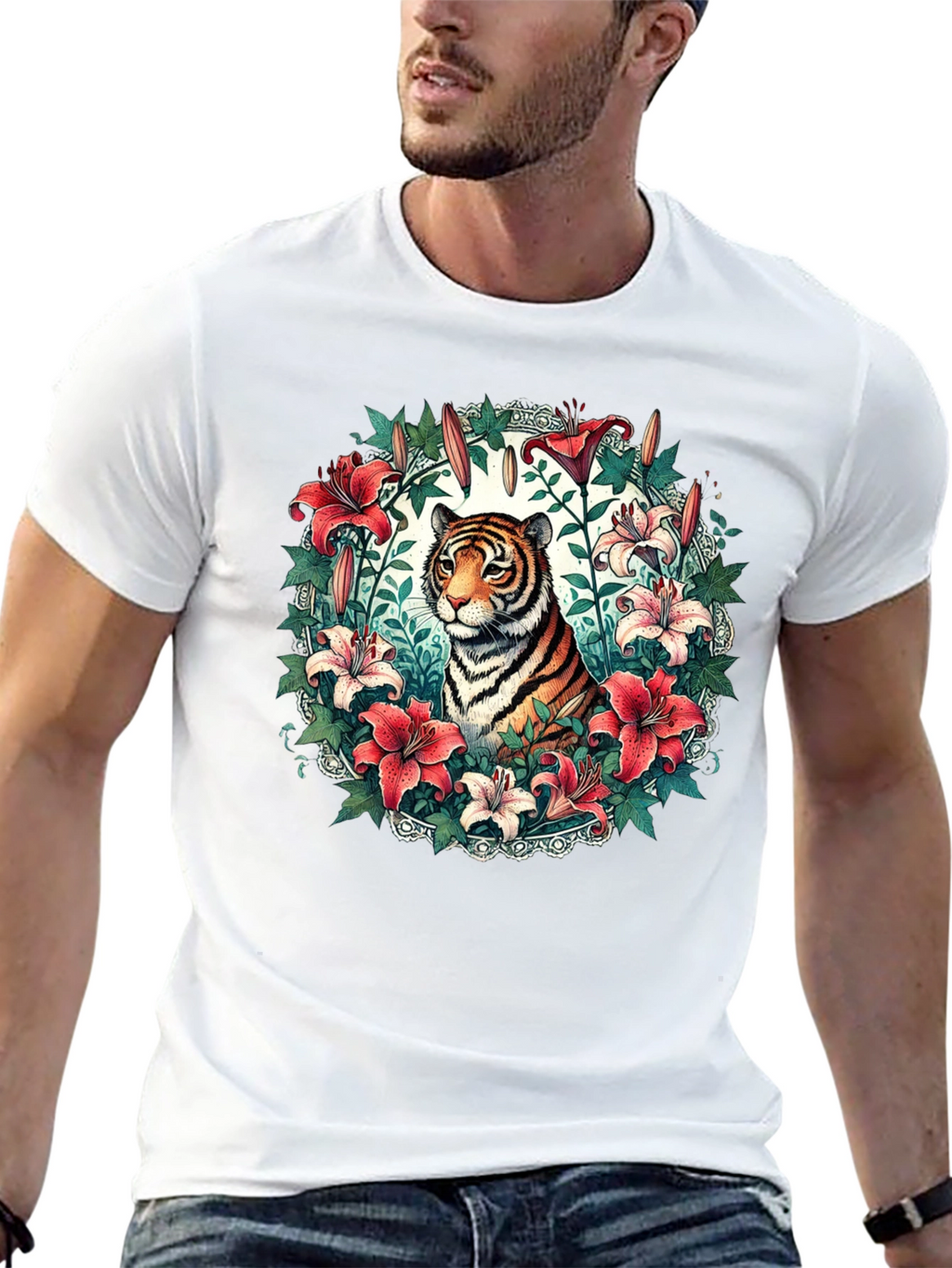 Tiger and Lily Graphic Tee - Stylish Mens Shirt