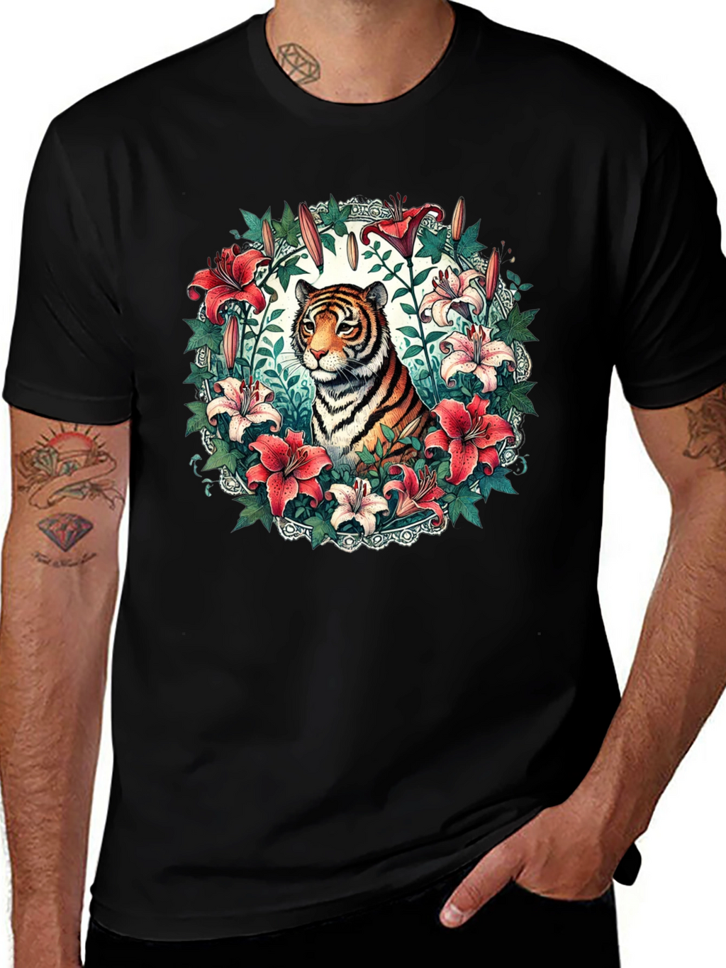 Tiger and Lily Graphic Tee - Stylish Mens Shirt