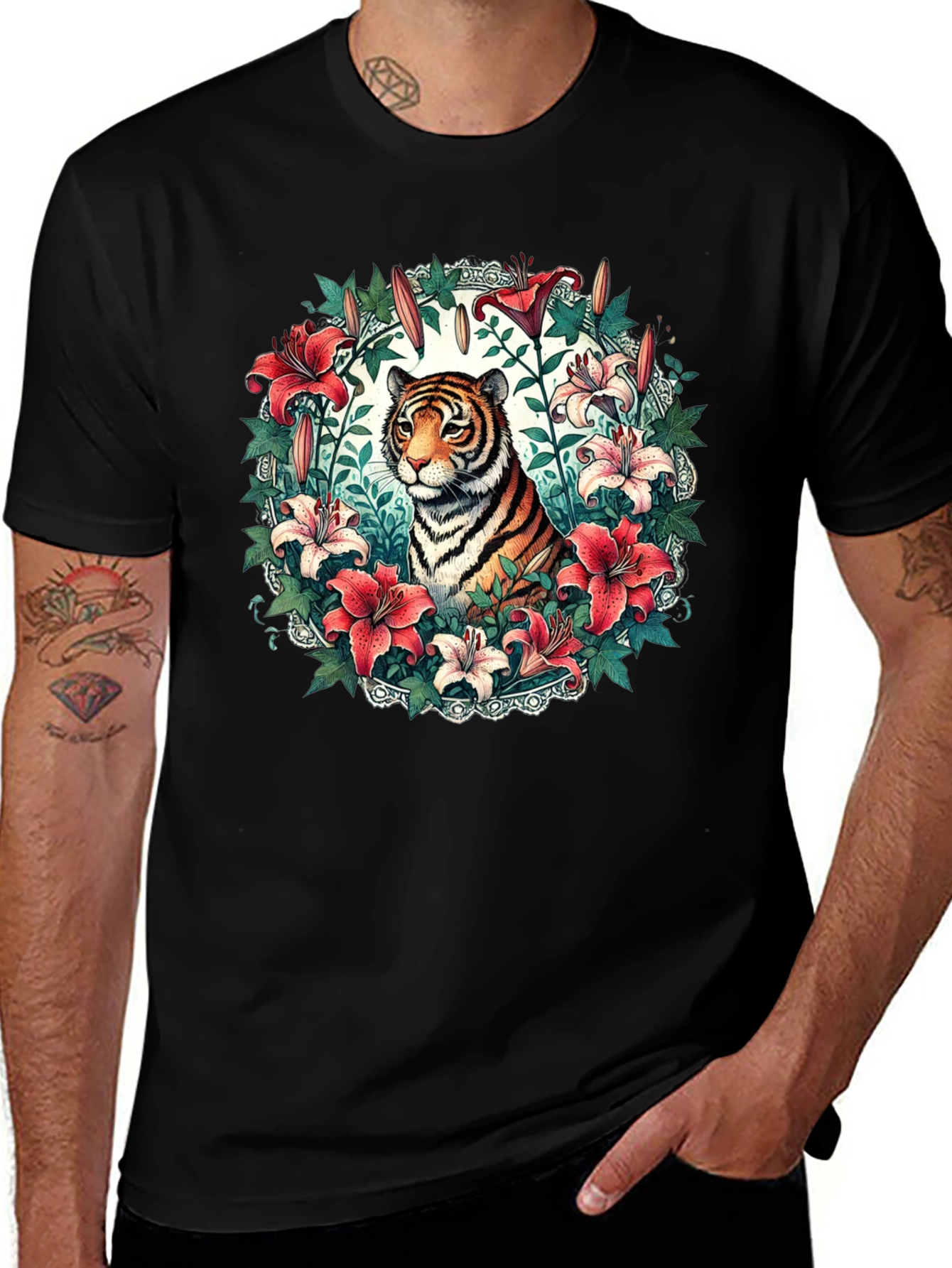 Tiger and Lily Graphic Tee - Stylish Mens Shirt