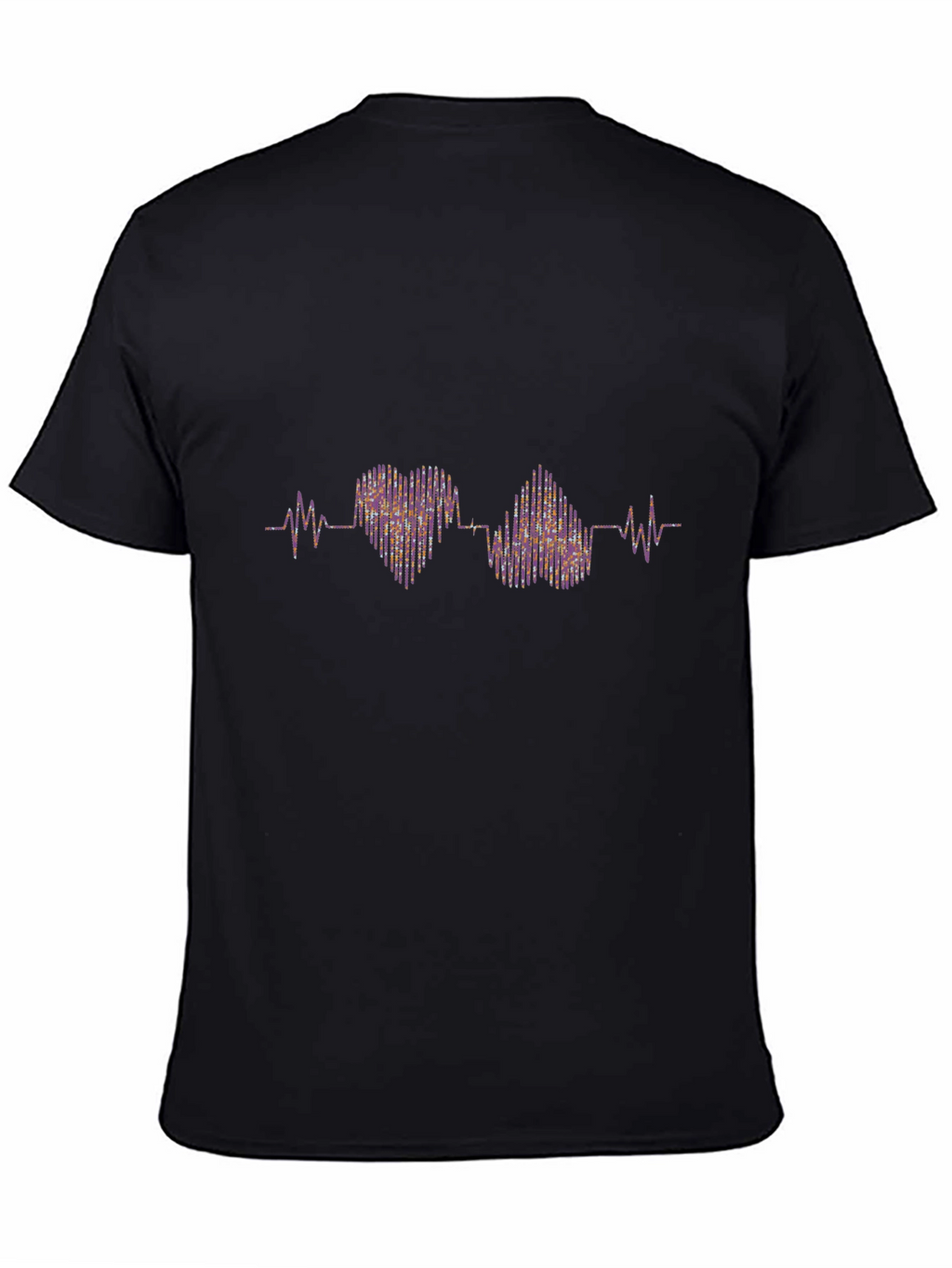 Heartbeat Heart T-Shirt - Black