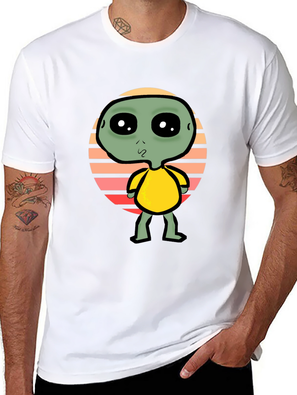 Alien Graphic Tee - Retro Style