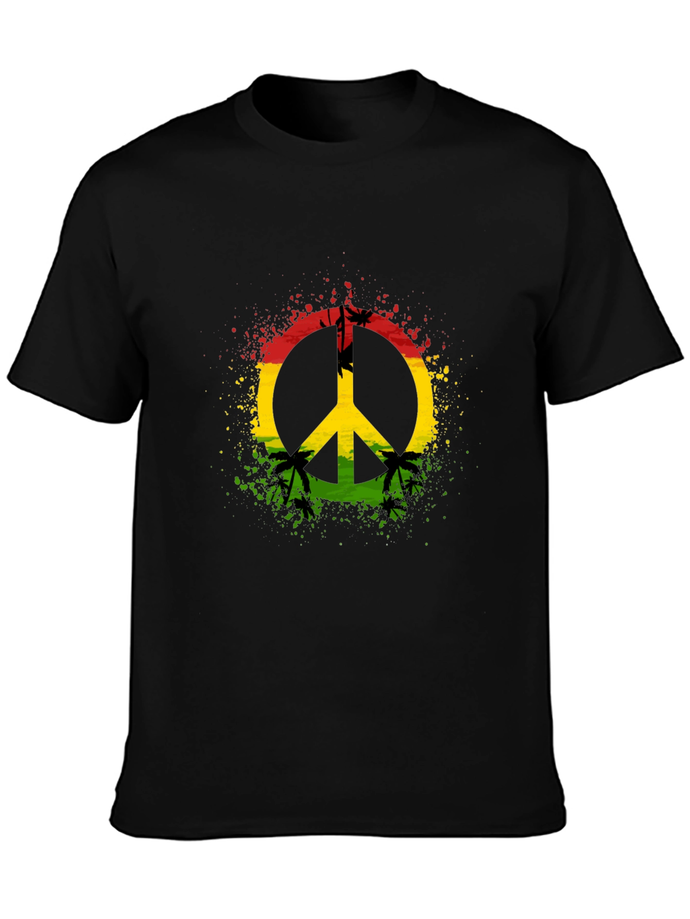 Rasta Peace Sign T-Shirt - Reggae Vibes