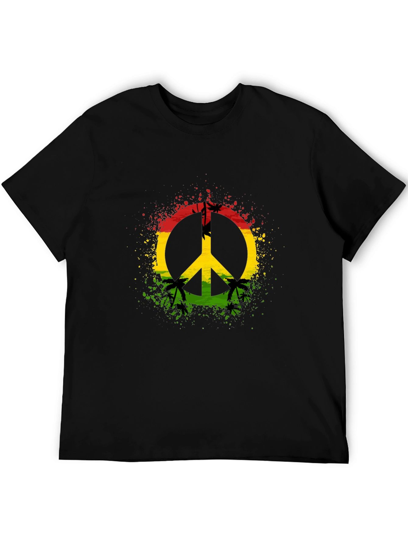 Rasta Peace Sign T-Shirt - Reggae Vibes
