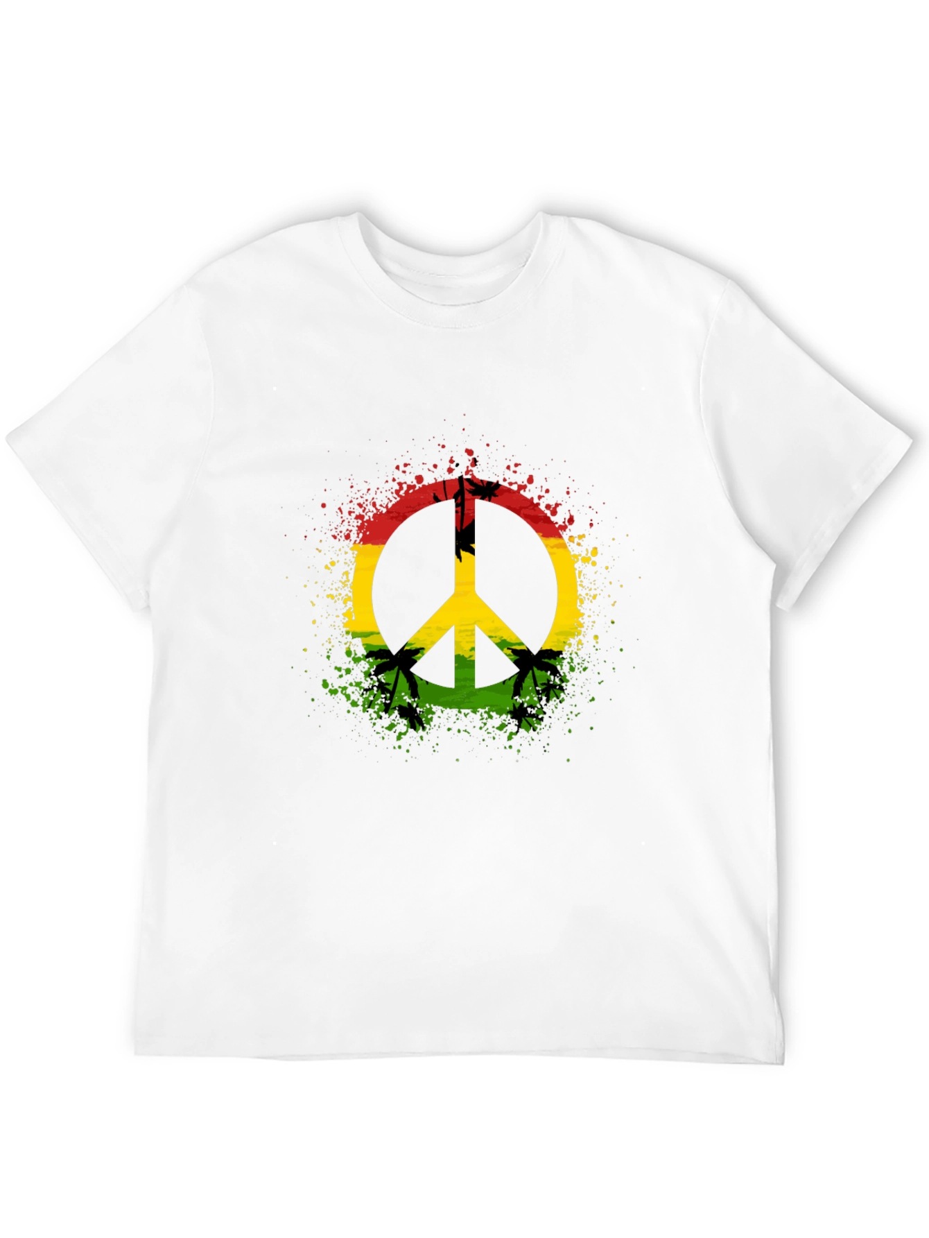 Rasta Peace Sign T-Shirt - Reggae Vibes