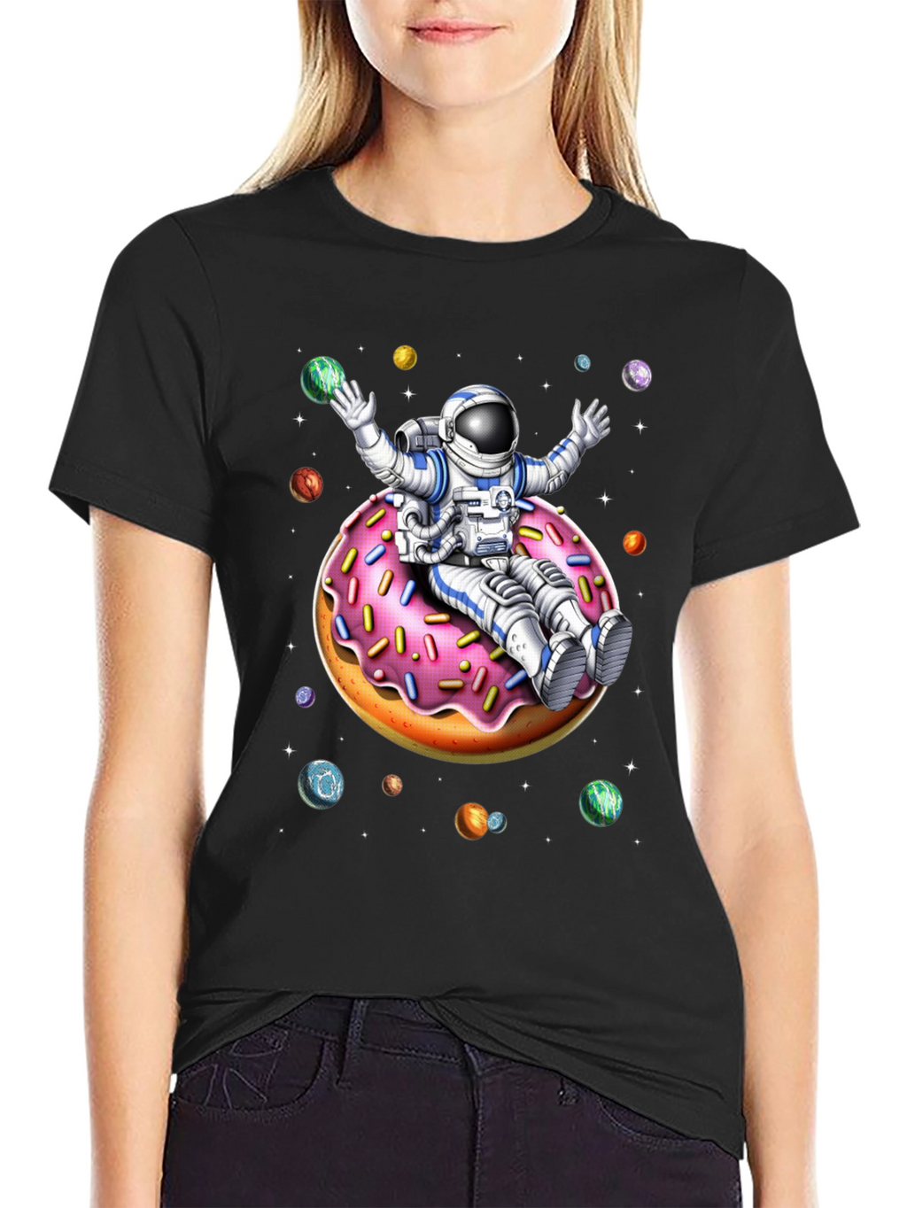 Astronaut Donut Ride Graphic Tee
