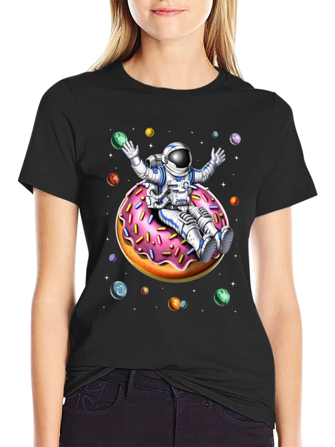 Astronaut Donut Ride Graphic Tee