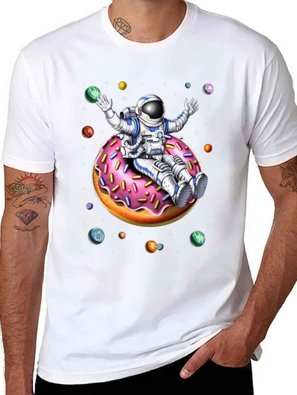 Astronaut Donut Ride Graphic Tee