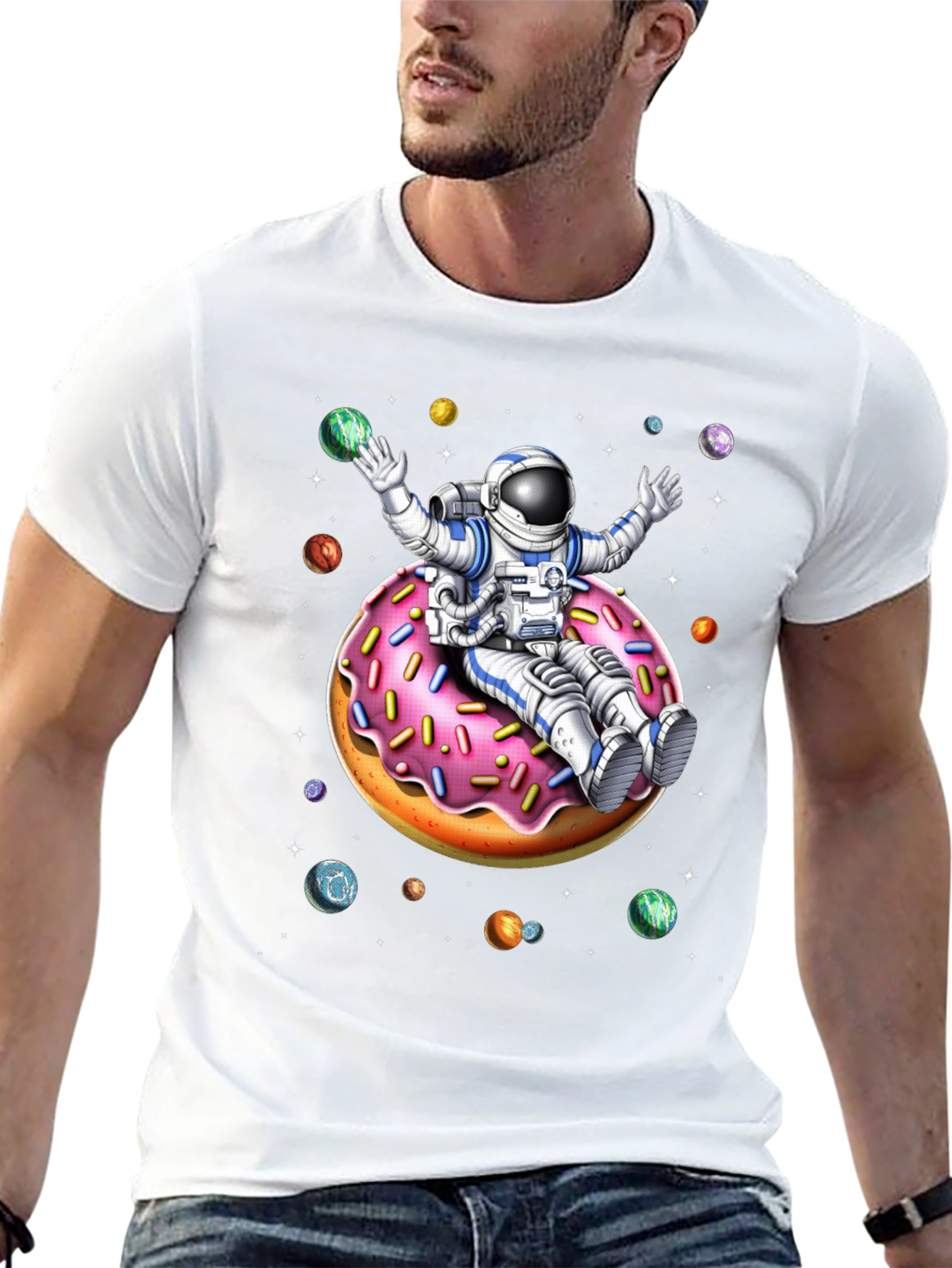 Astronaut Donut Ride Graphic Tee