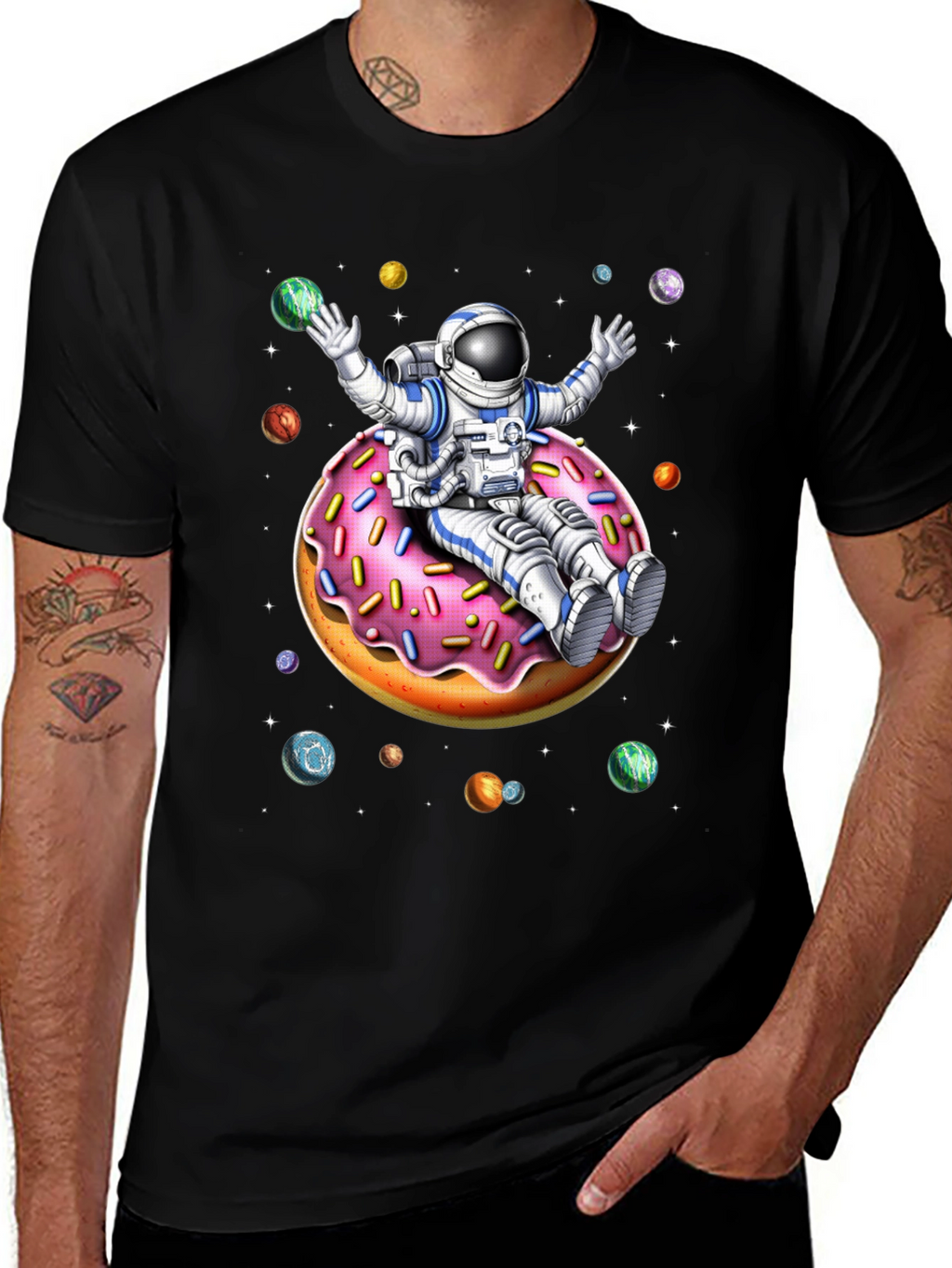 Astronaut Donut Ride Graphic Tee