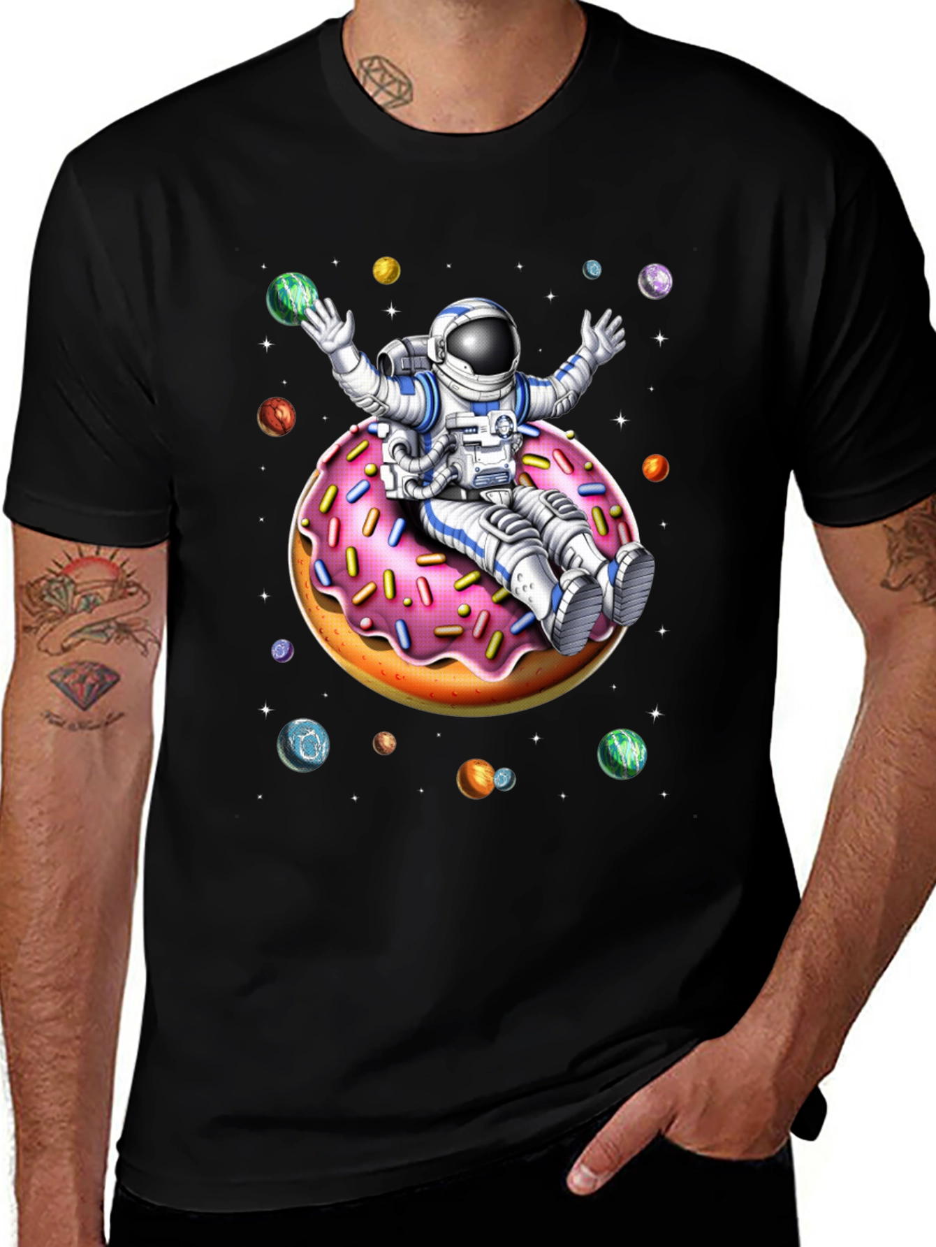 Astronaut Donut Ride Graphic Tee