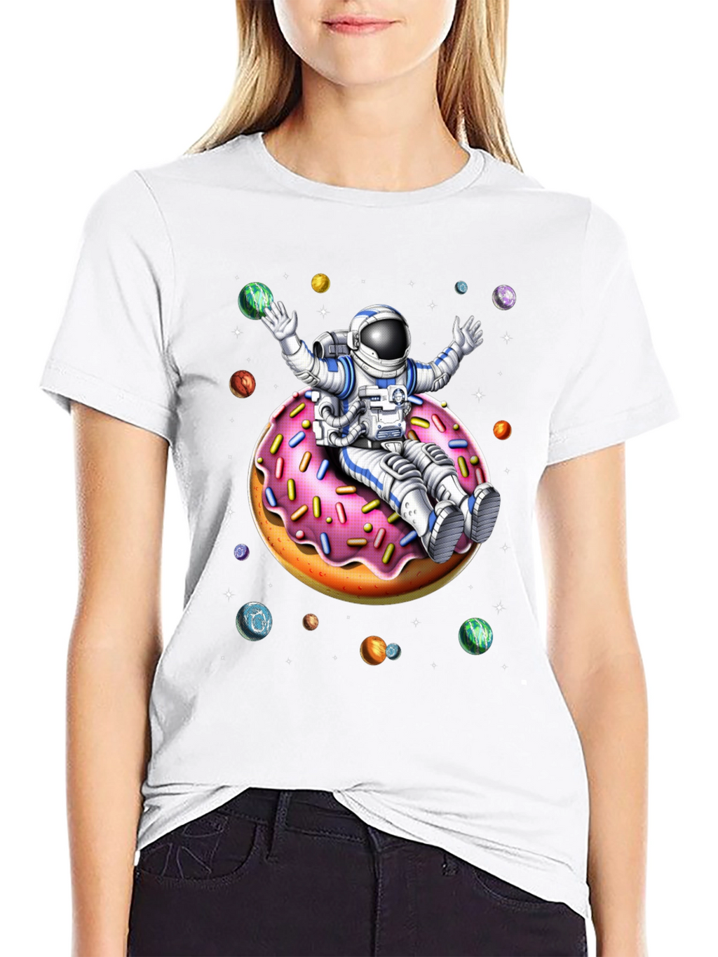 Astronaut Donut Ride Graphic Tee