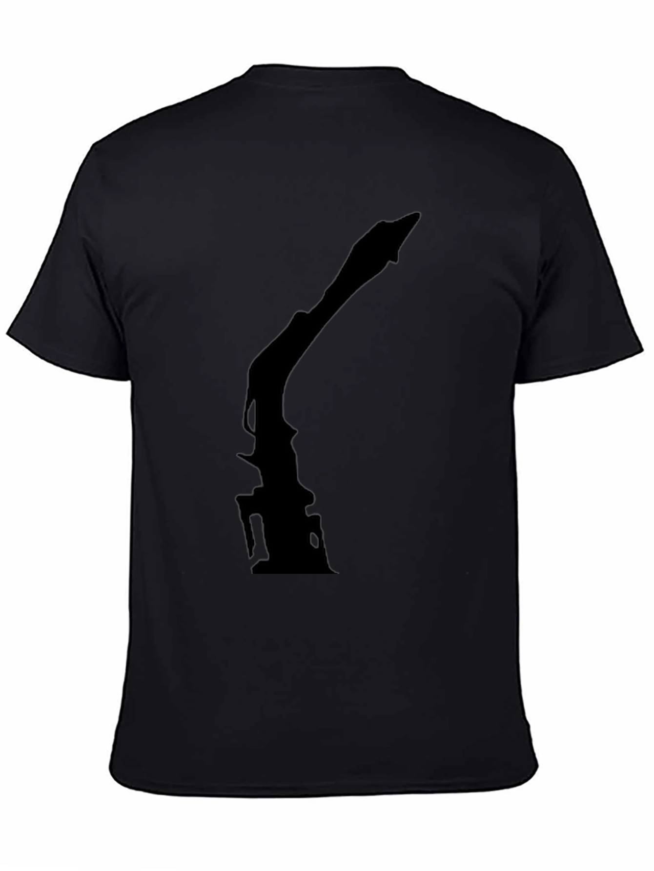 Silhouette Crane T-Shirt - Modern Black Tee