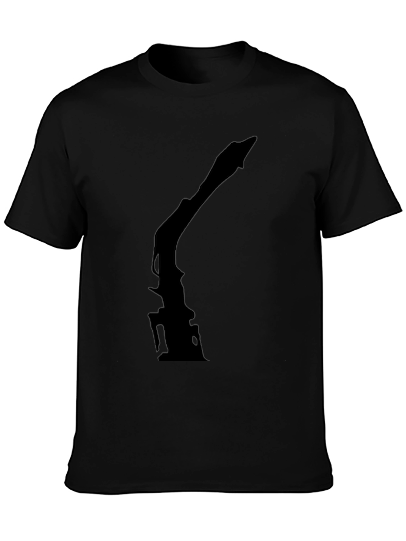 Silhouette Crane T-Shirt - Modern Black Tee