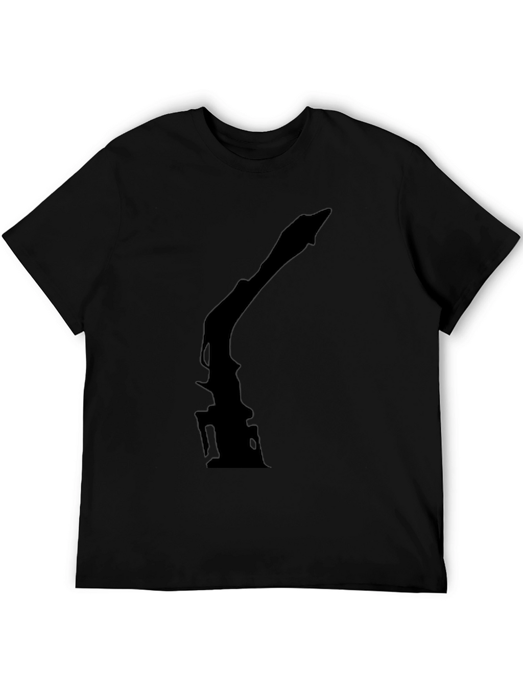 Silhouette Crane T-Shirt - Modern Black Tee