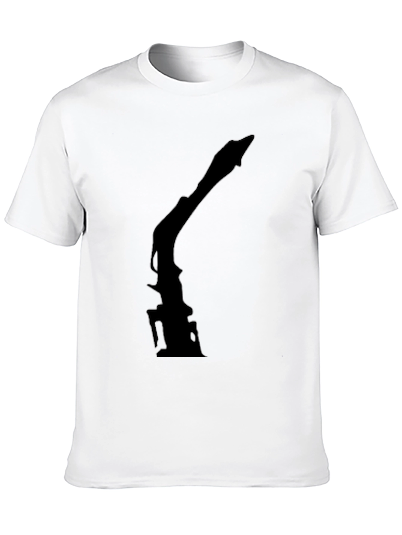 Silhouette Crane T-Shirt - Modern Black Tee