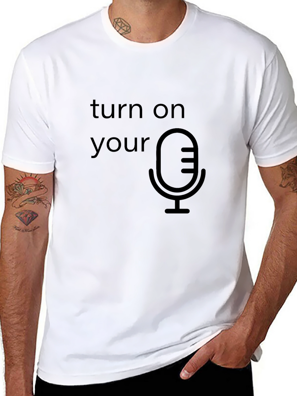 Turn On Your Mic Graphic T-Shirt