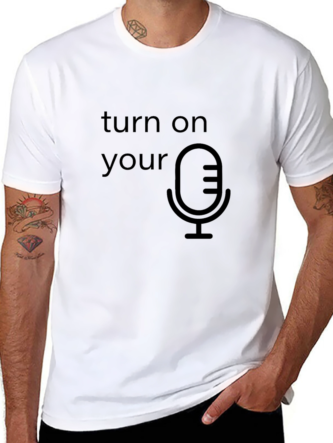 Turn On Your Mic Graphic T-Shirt