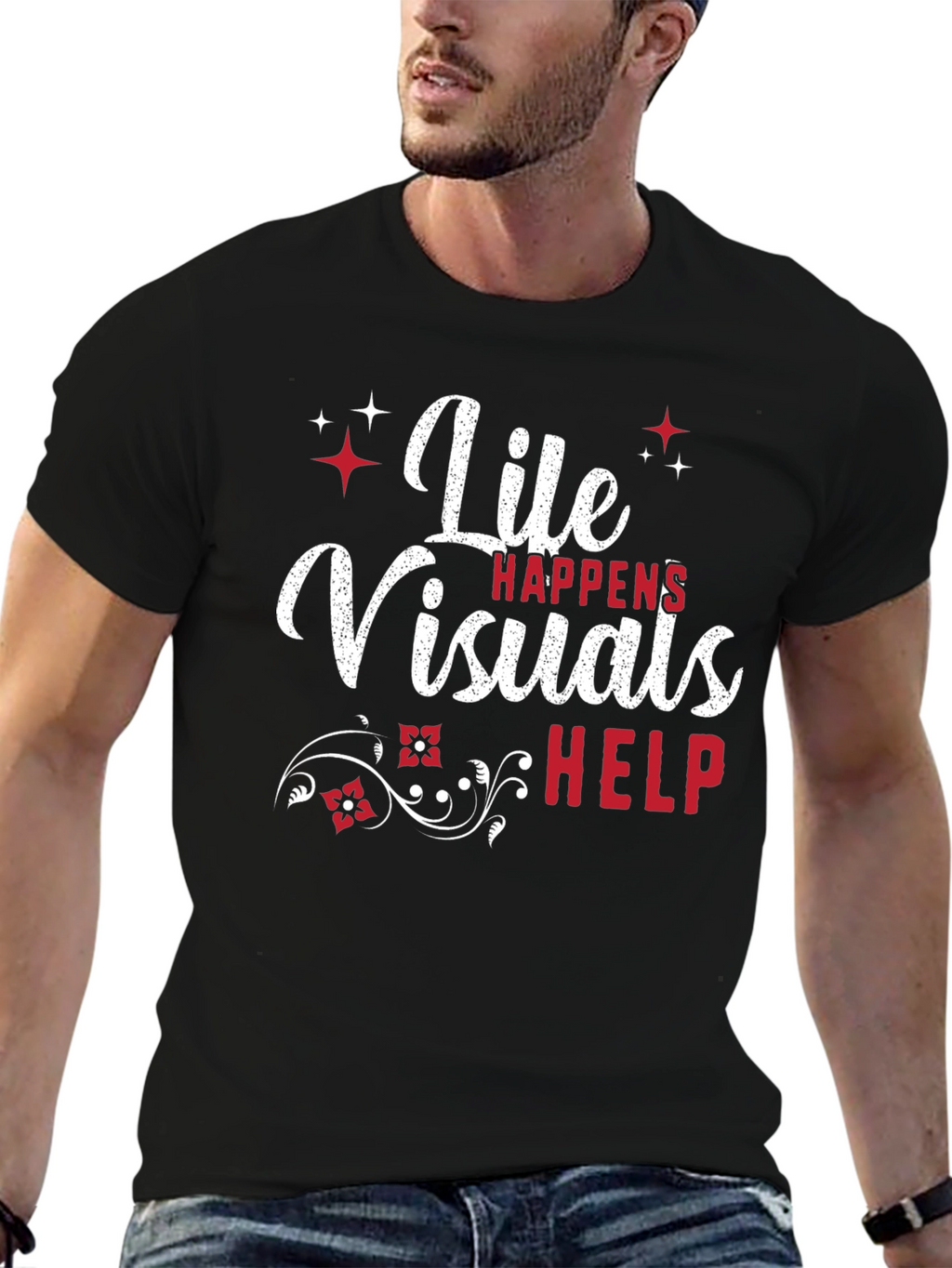 Life Visuals Help Graphic Tee