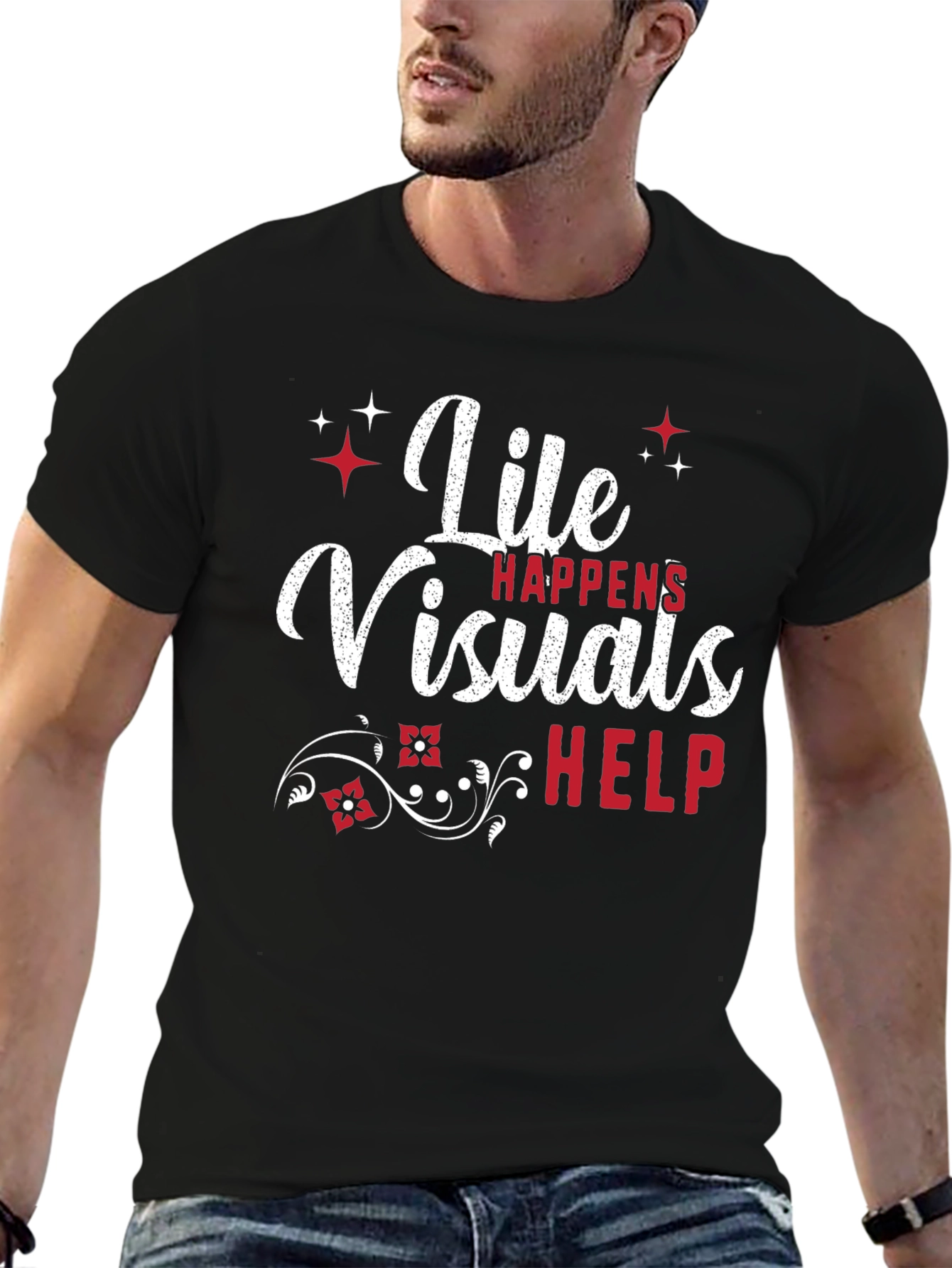 Life Visuals Help Graphic Tee