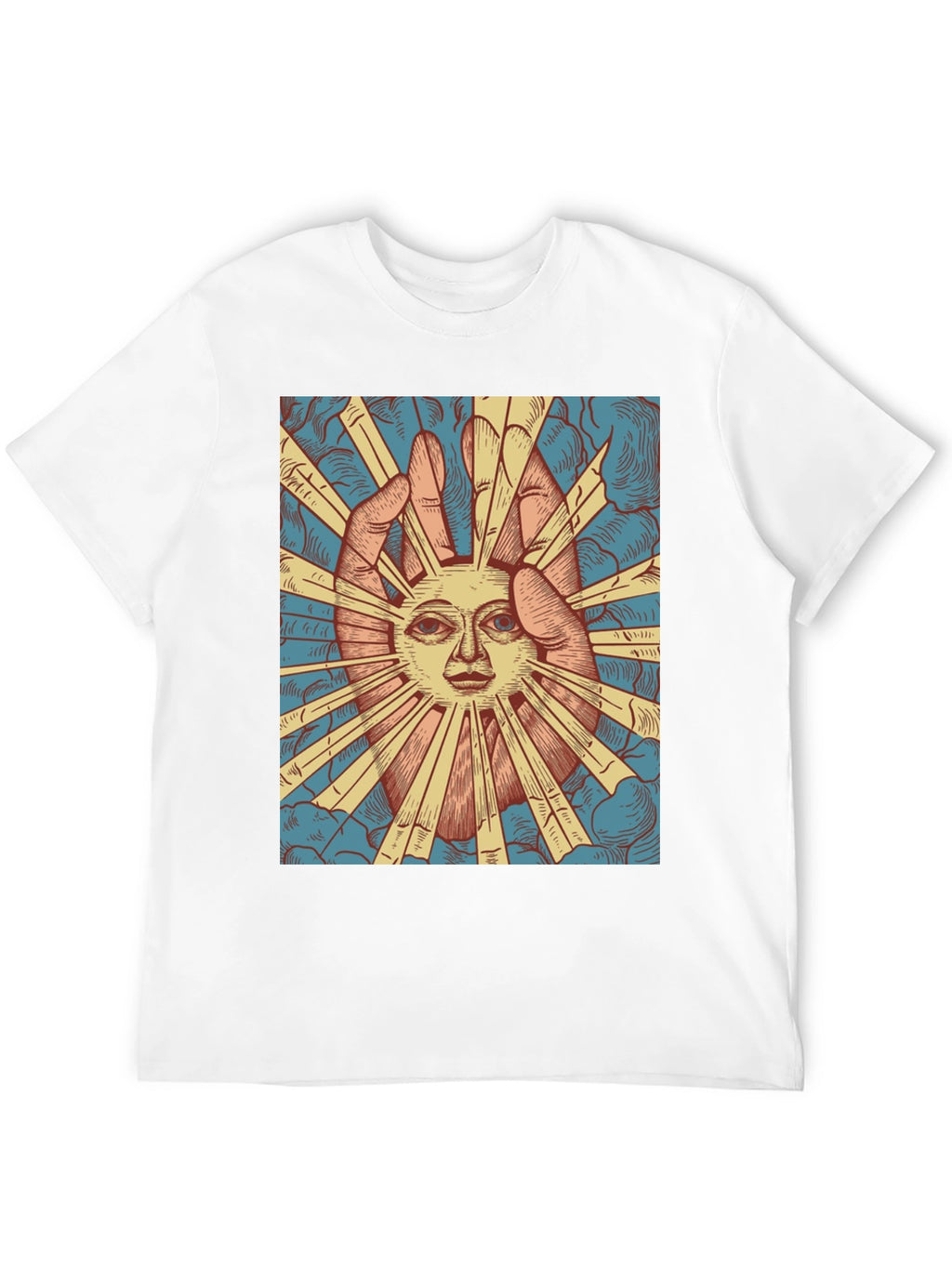 Sun Face Graphic Tee - Black