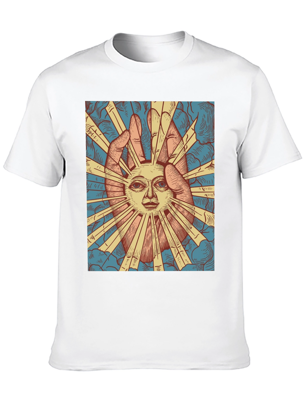 Sun Face Graphic Tee - Black