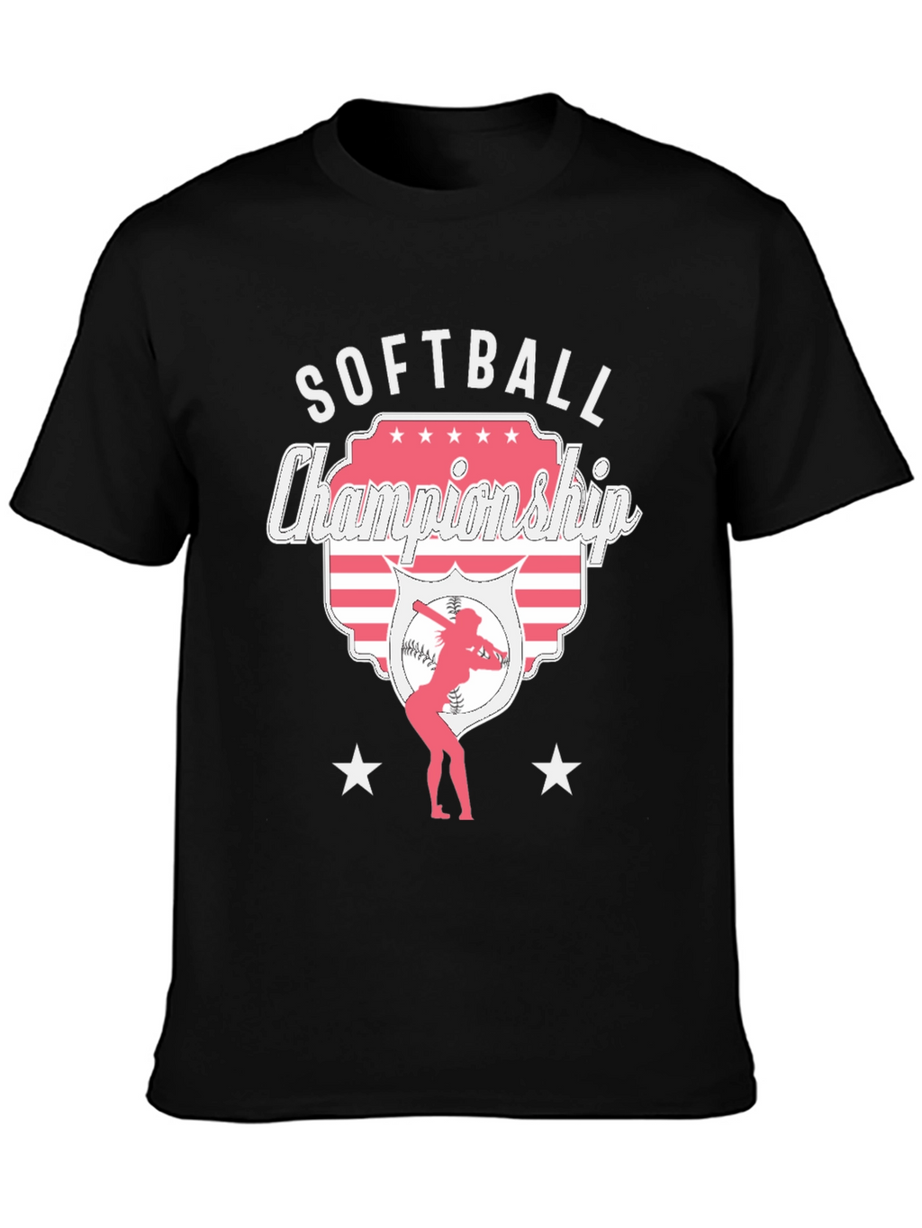 Softball Championship Black T-Shirt
