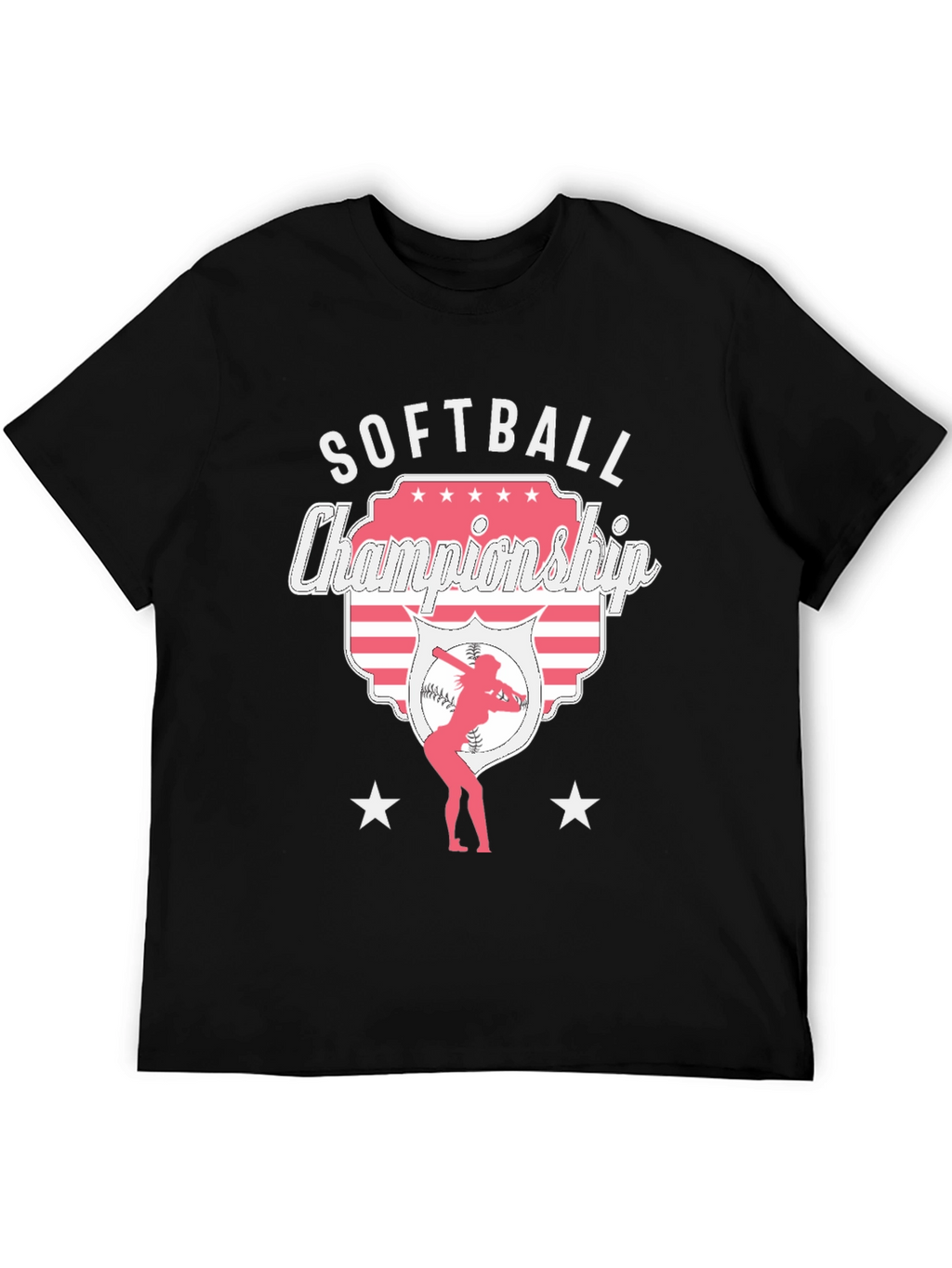 Softball Championship Black T-Shirt