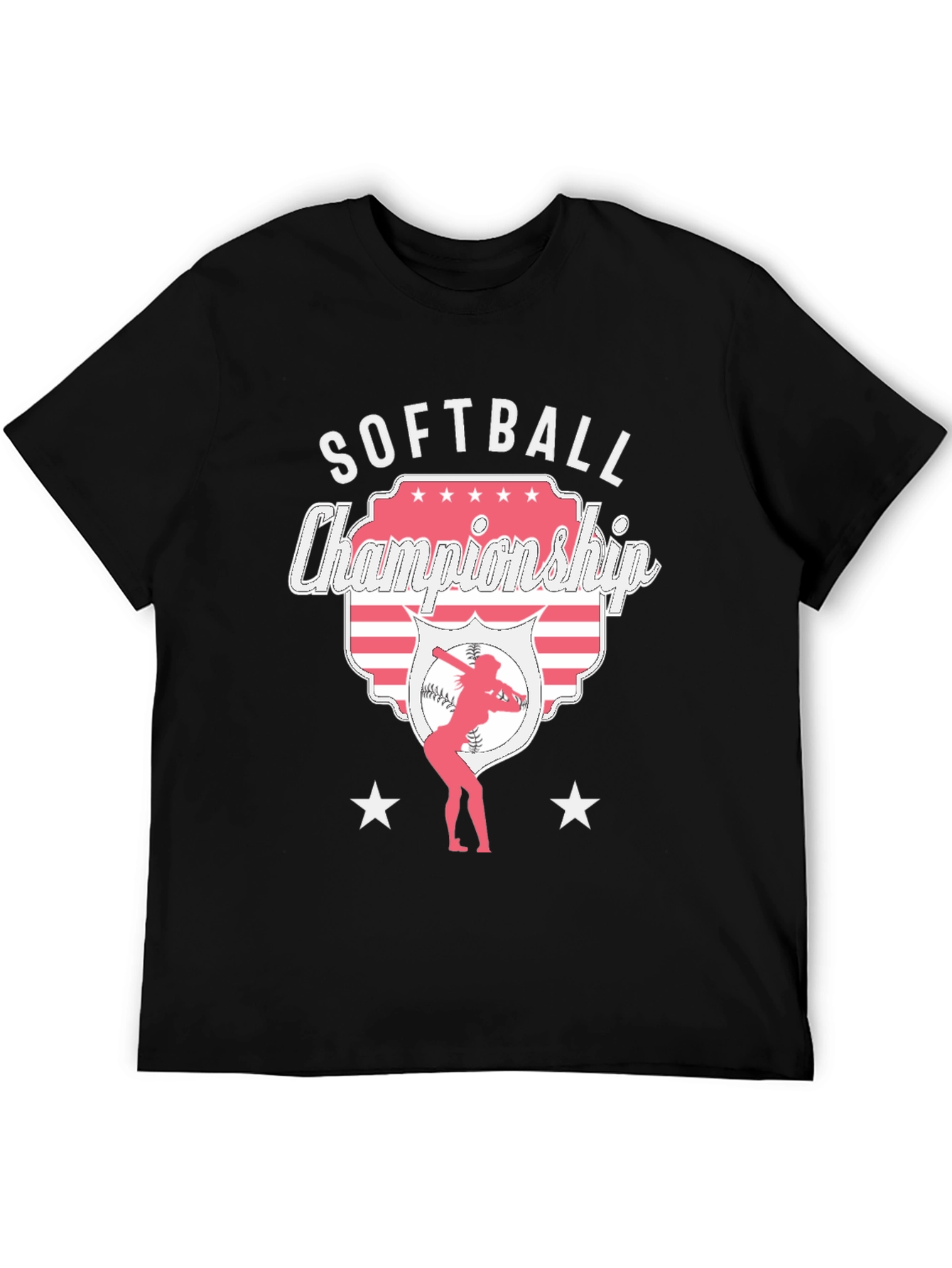 Softball Championship Black T-Shirt