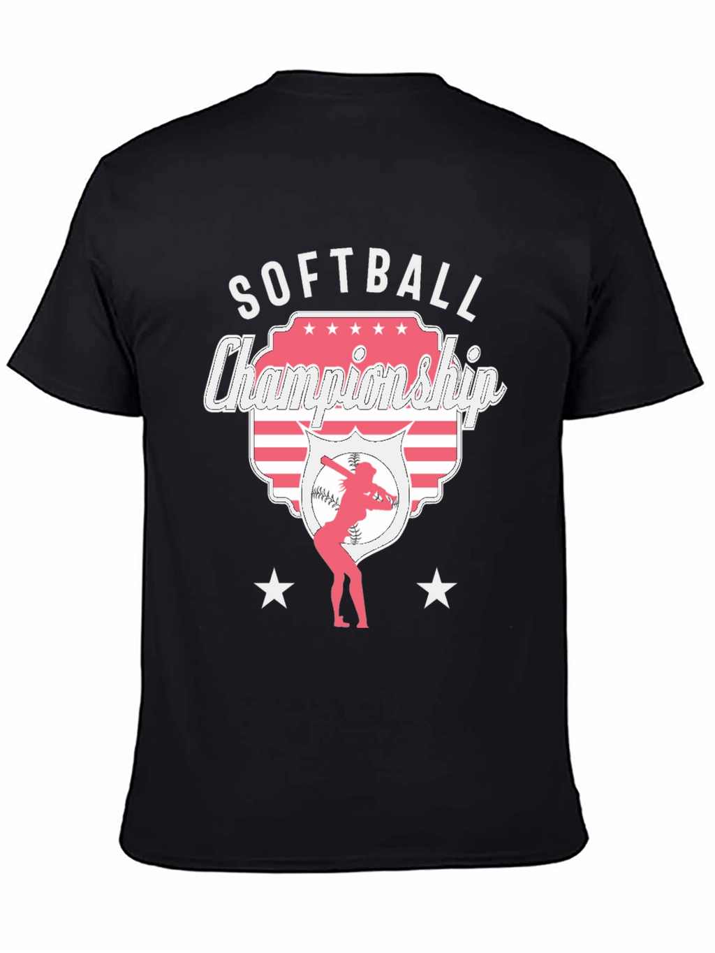 Softball Championship Black T-Shirt