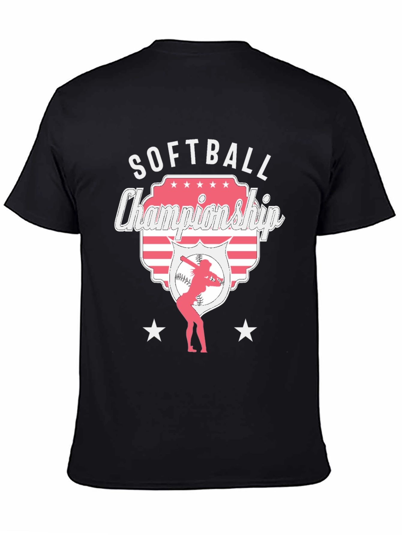 Softball Championship Black T-Shirt