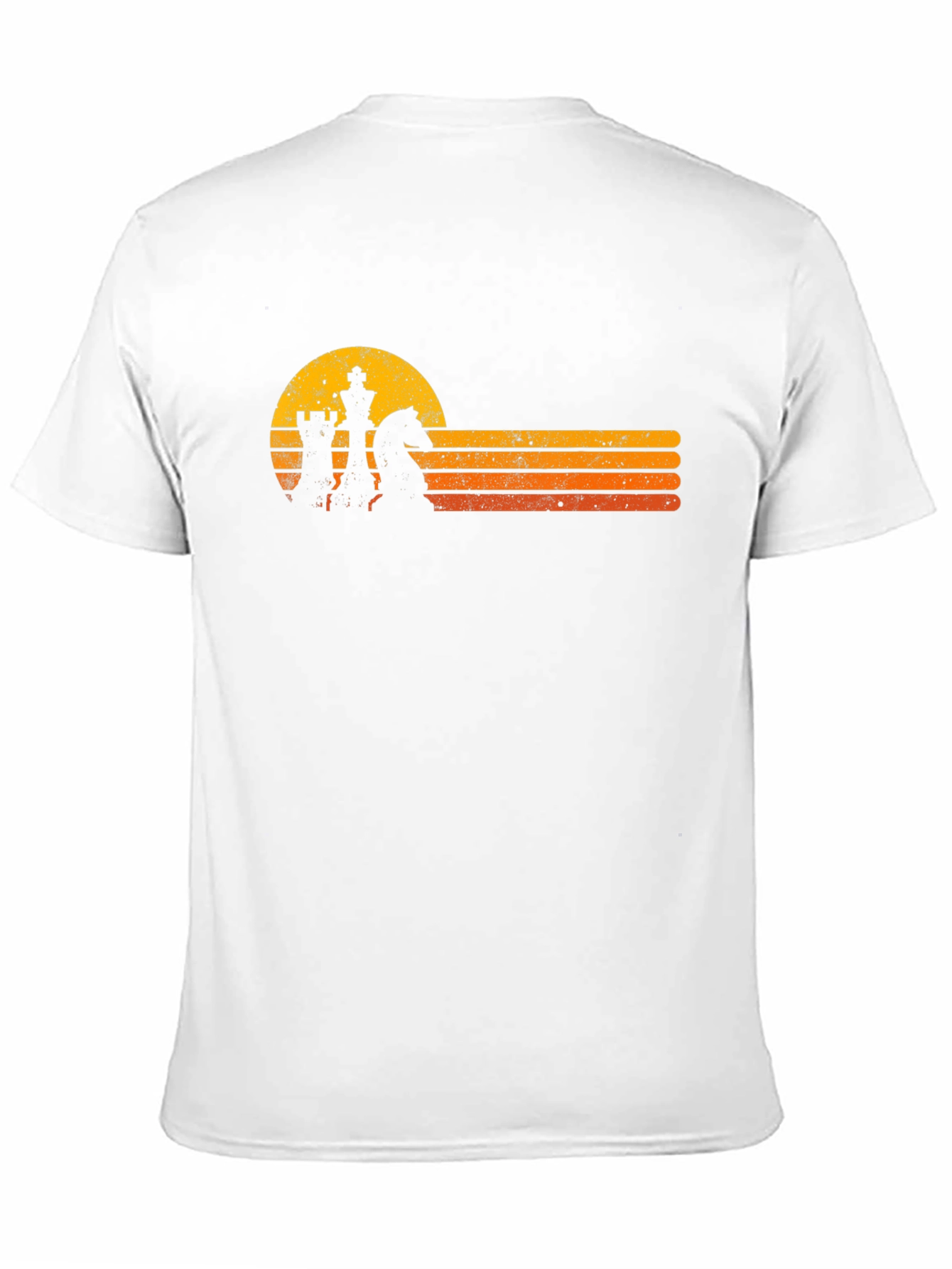 Retro Chess Sunset Graphic T-Shirt