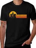 Retro Chess Sunset Graphic T-Shirt
