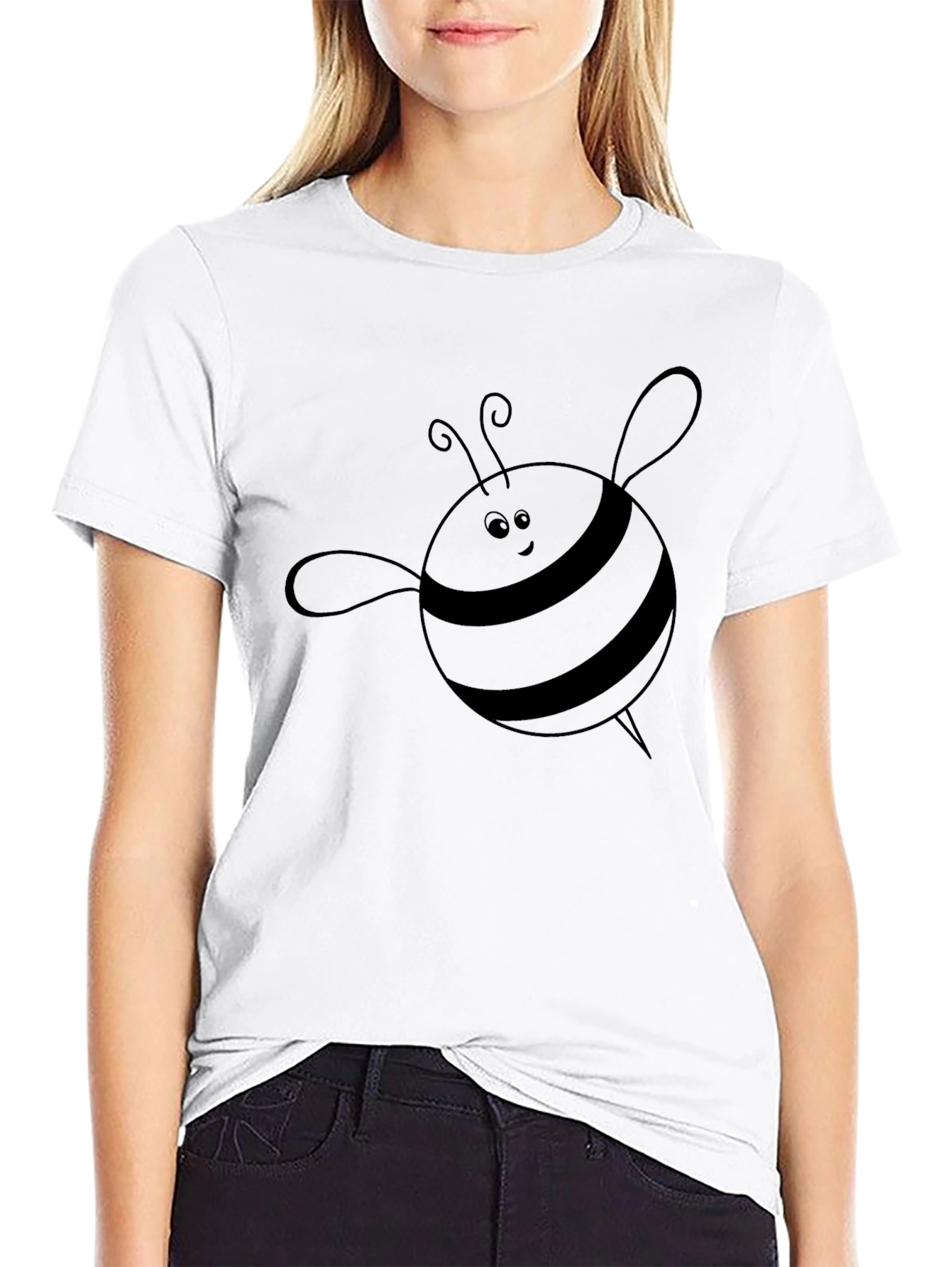 Mens Black Bee Graphic Tee