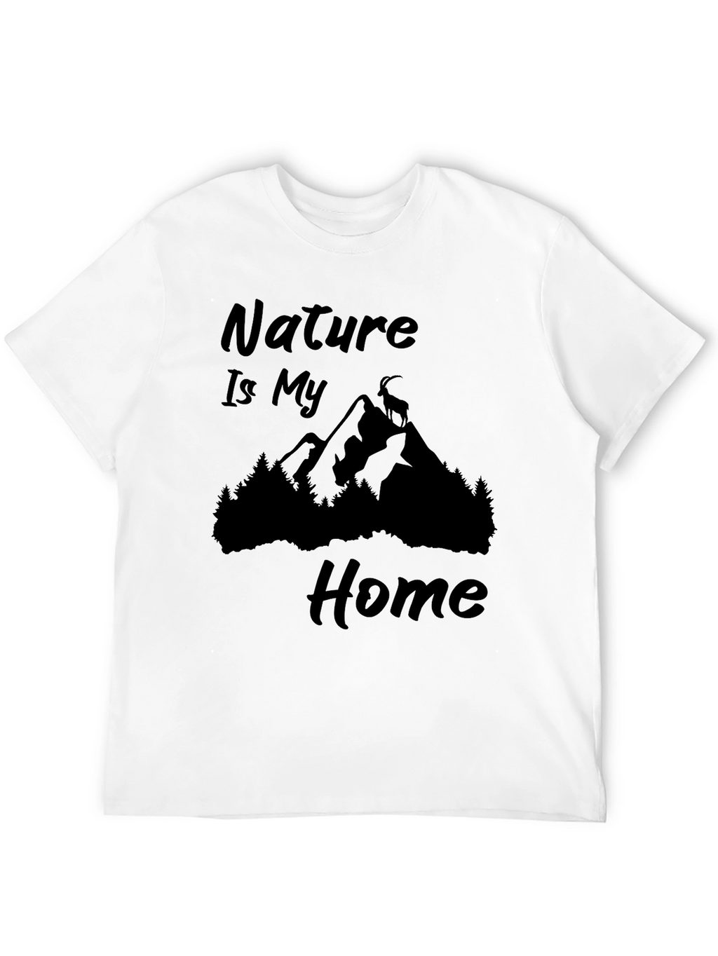 Nature Is My Home Black Graphic Tee