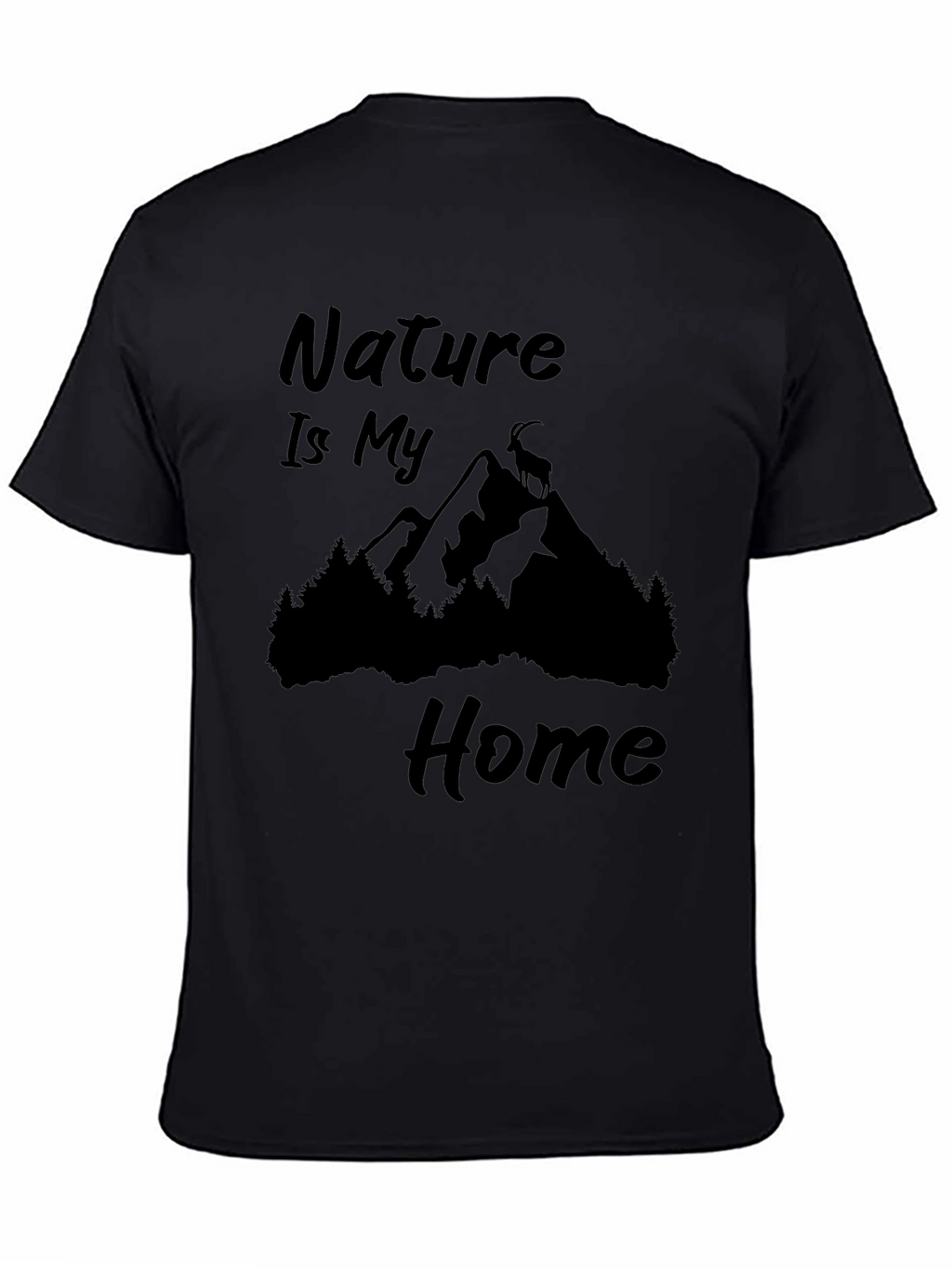 Nature Is My Home Black Graphic Tee