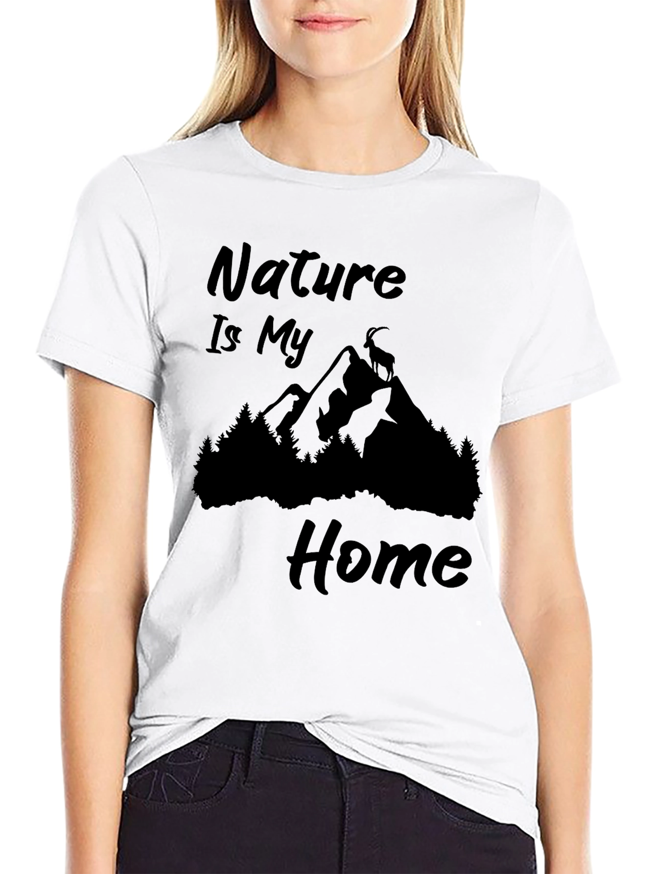 Nature Is My Home Black Graphic Tee