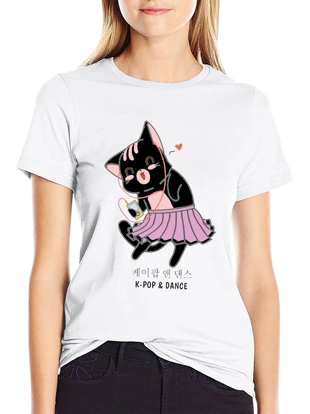 K-Pop Dancing Cat Graphic Tee