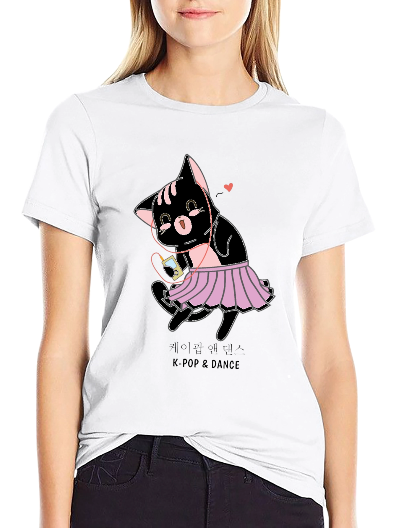 K-Pop Dancing Cat Graphic Tee