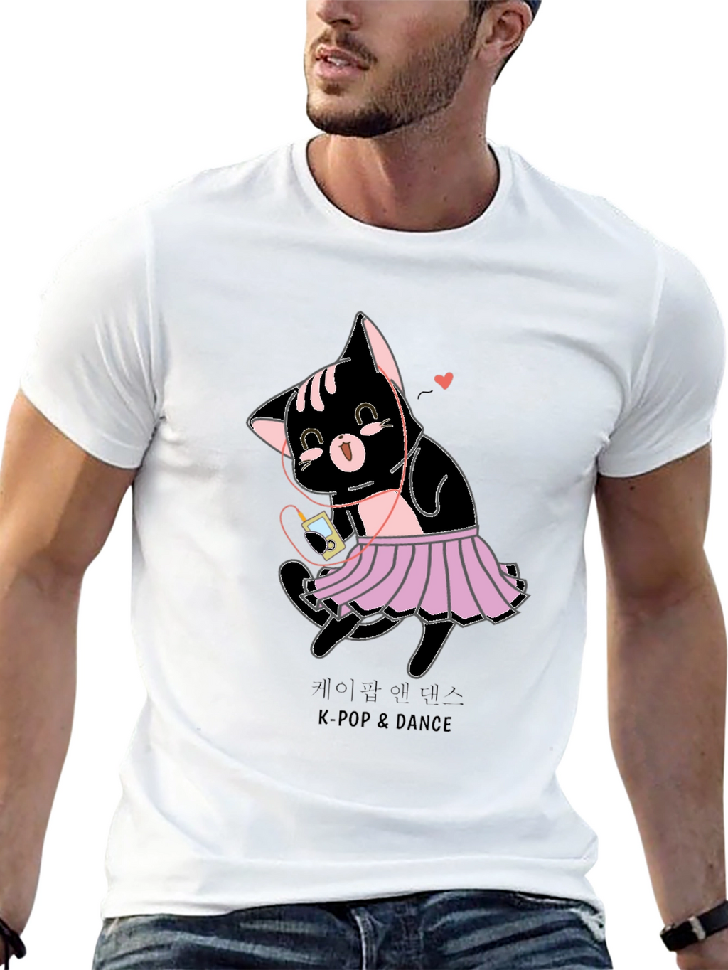 K-Pop Dancing Cat Graphic Tee