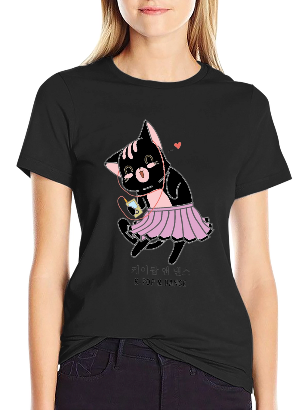 K-Pop Dancing Cat Graphic Tee