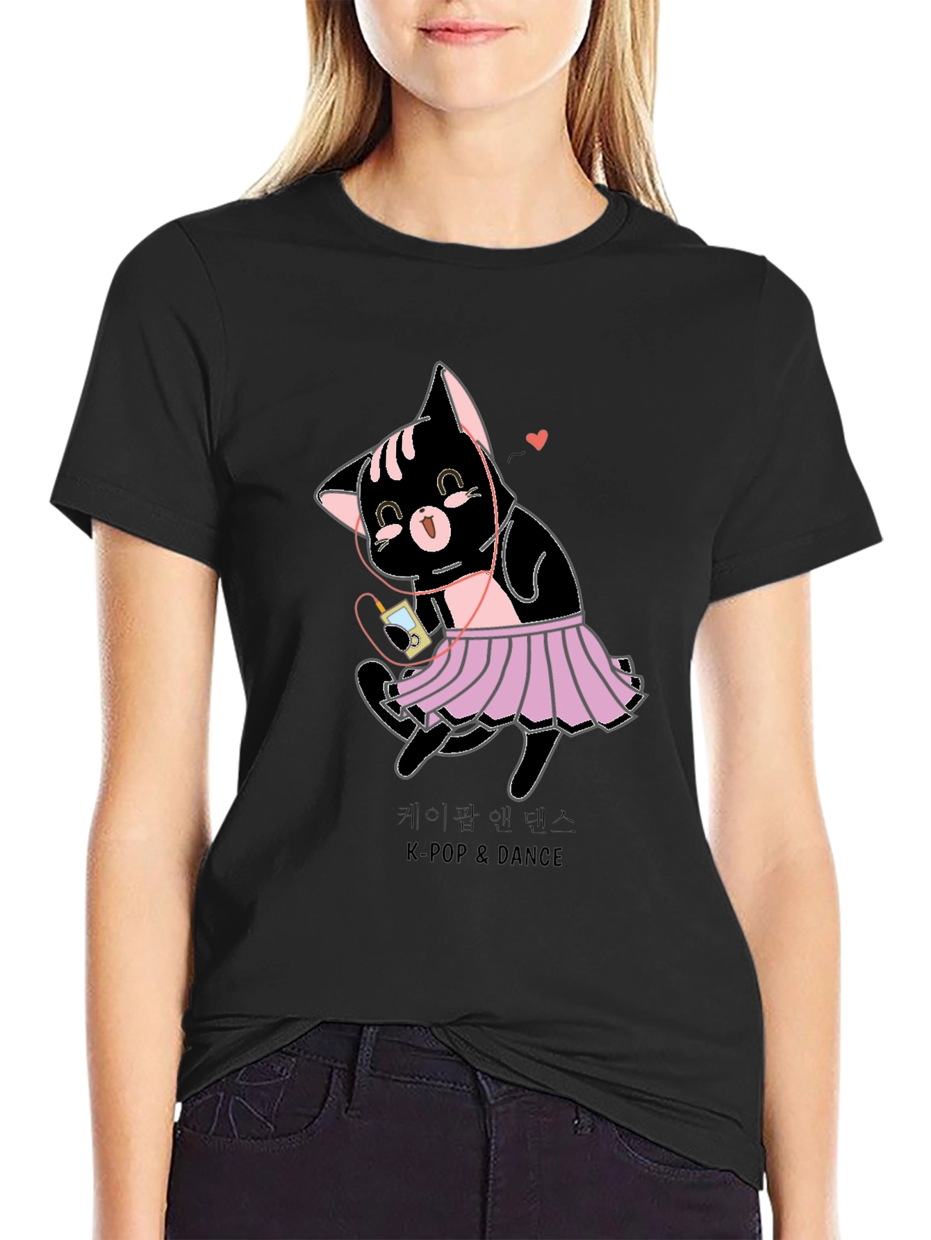 K-Pop Dancing Cat Graphic Tee
