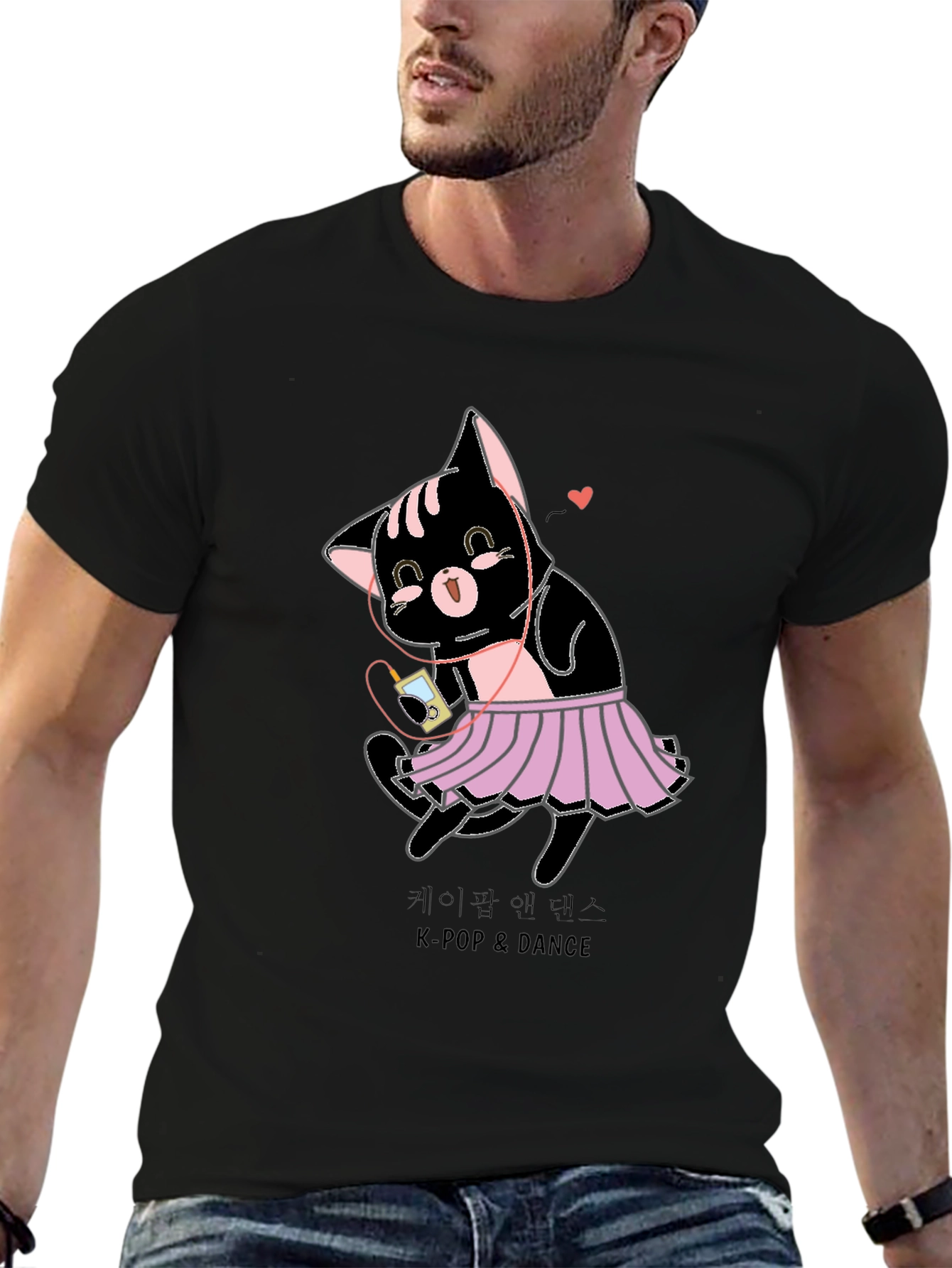 K-Pop Dancing Cat Graphic Tee