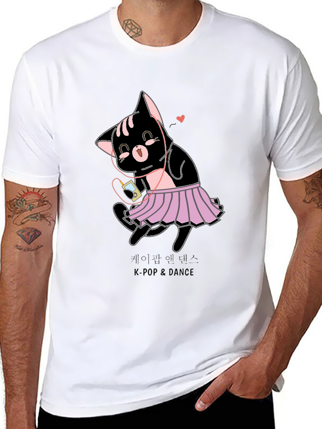 K-Pop Dancing Cat Graphic Tee