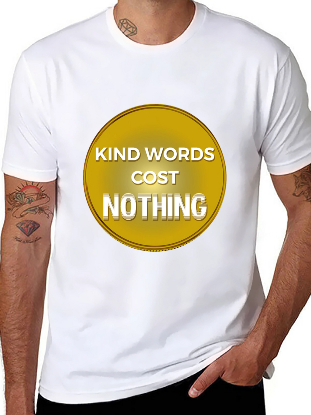 Kind Words Cost Nothing Black T-Shirt