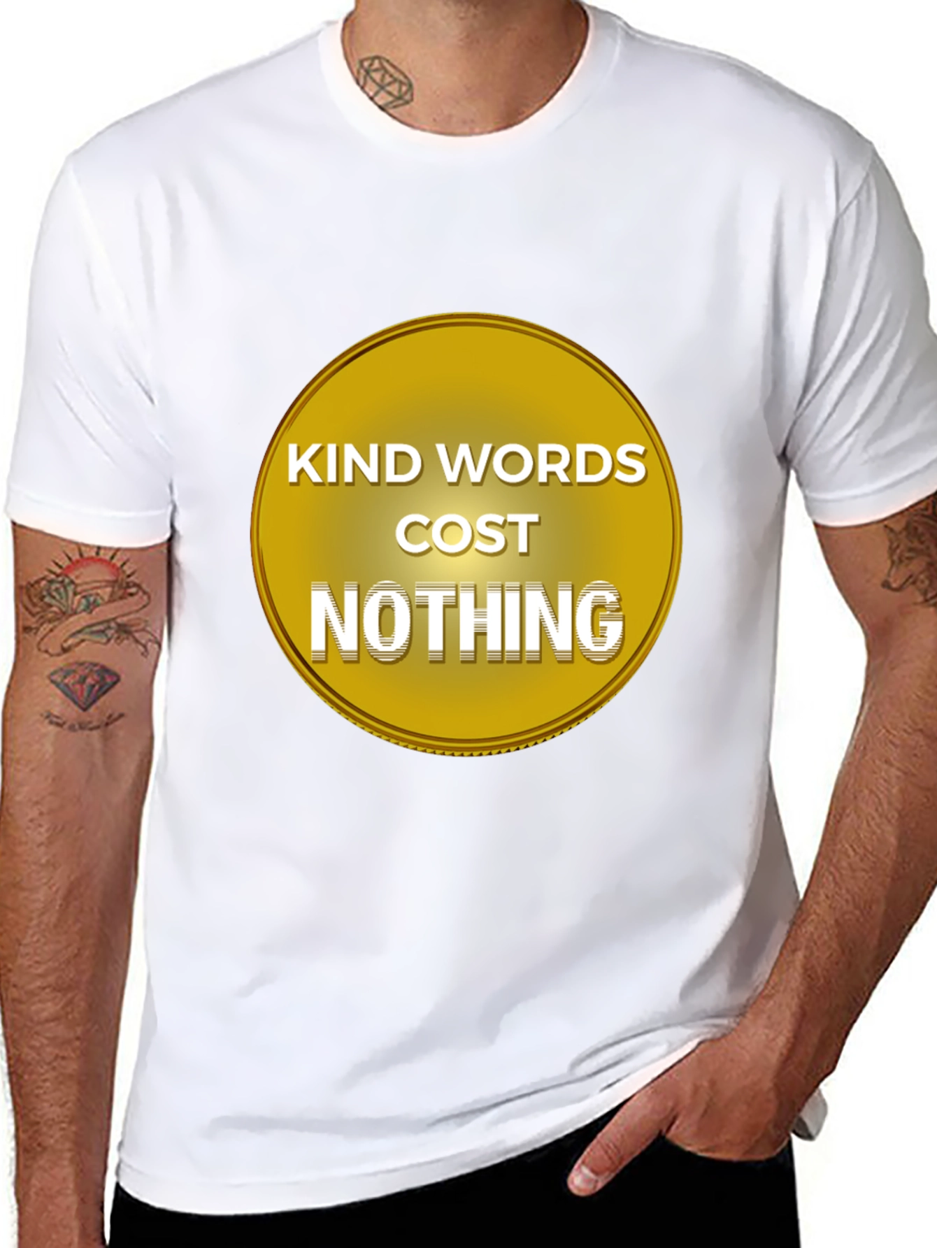 Kind Words Cost Nothing Black T-Shirt