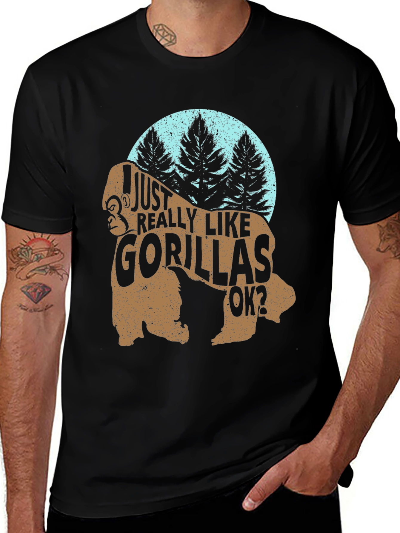 I Just Really Like Gorillas OK? Funny Gorilla T-Shirt