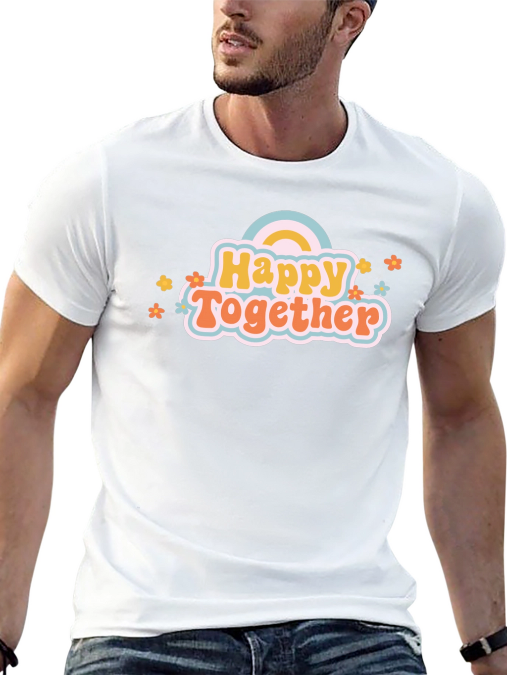Happy Together Graphic Tee - Cute Rainbow Shirt