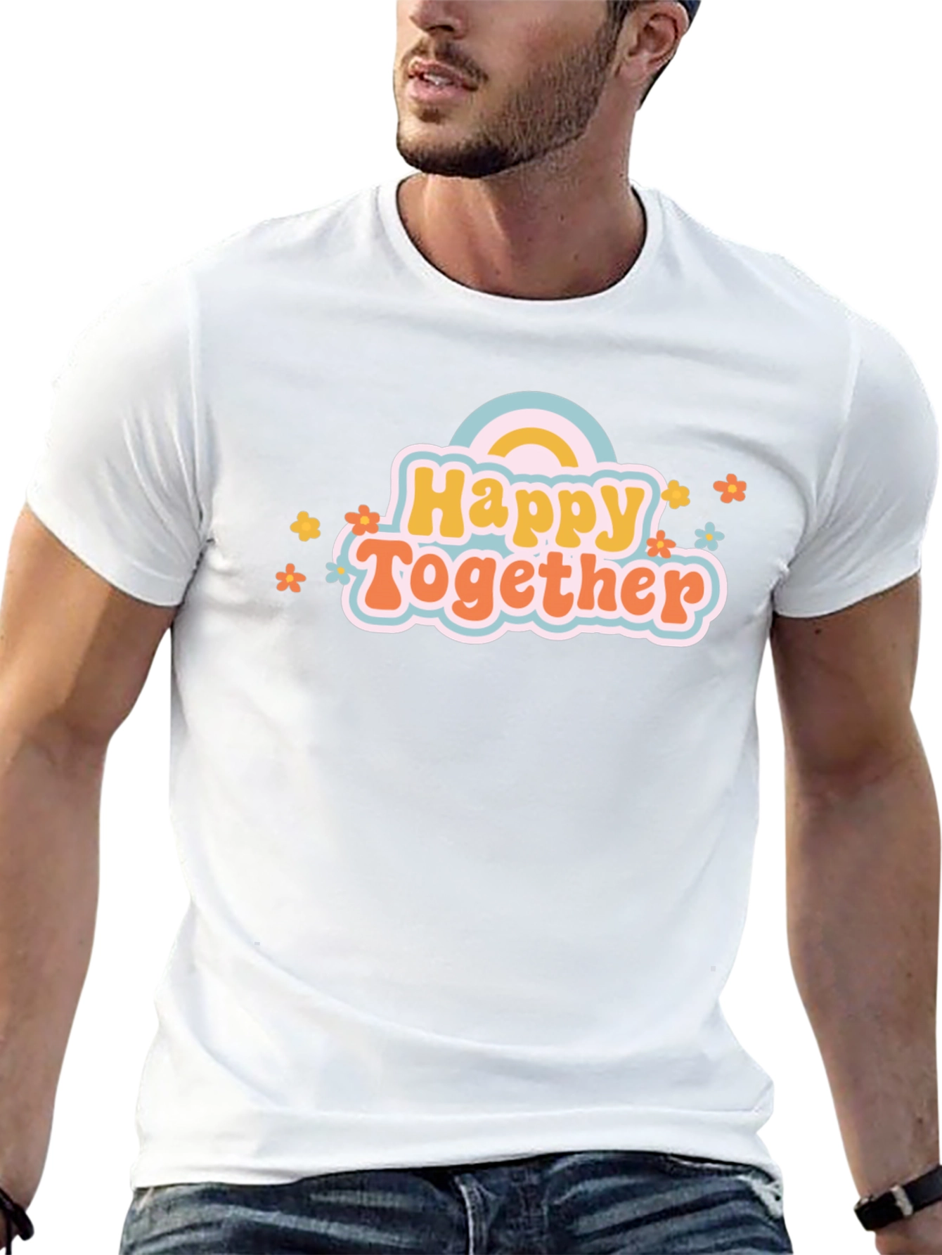 Happy Together Graphic Tee - Cute Rainbow Shirt